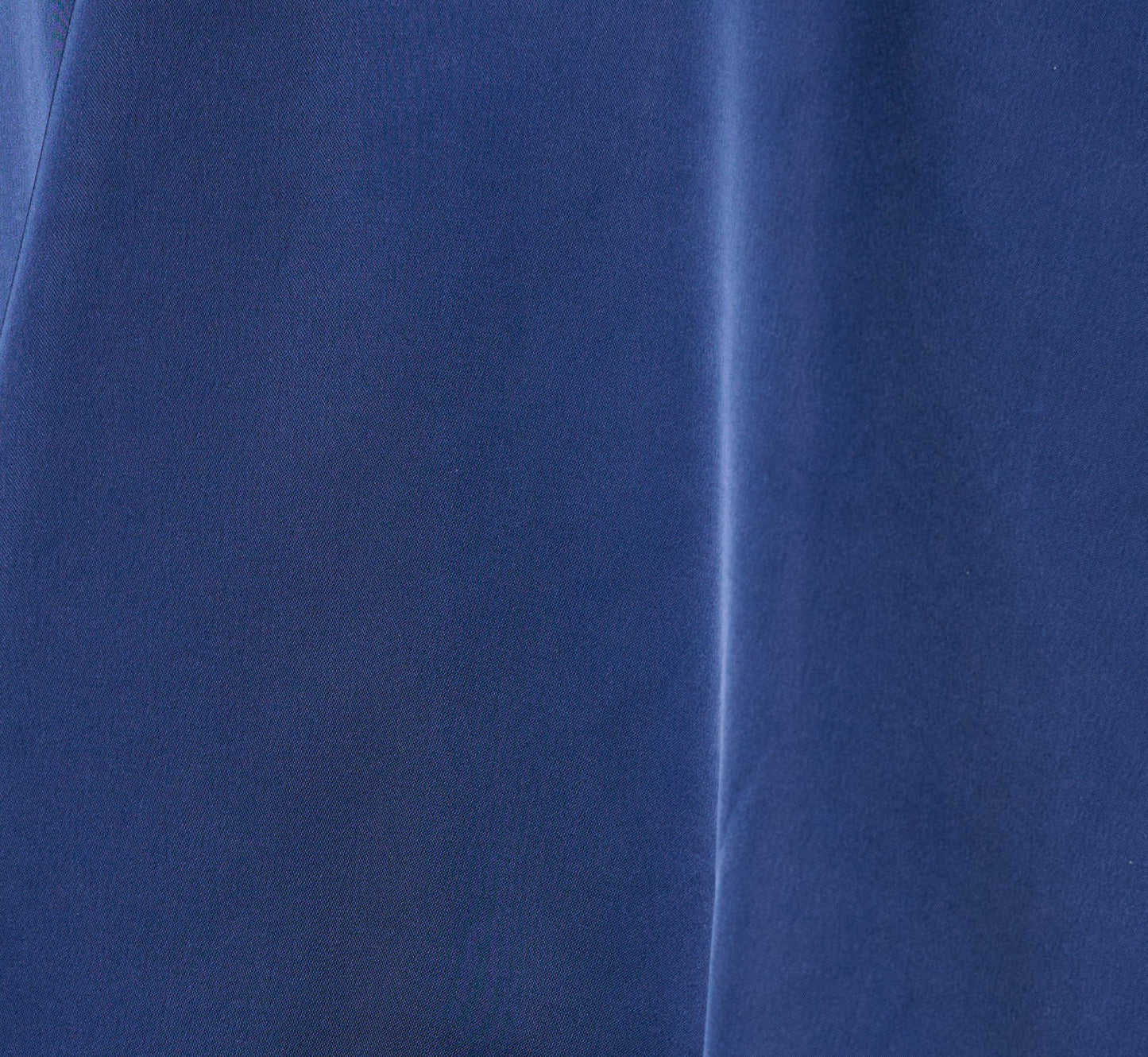Long Sleeve Satin Tiered Gown In Navy Sateen