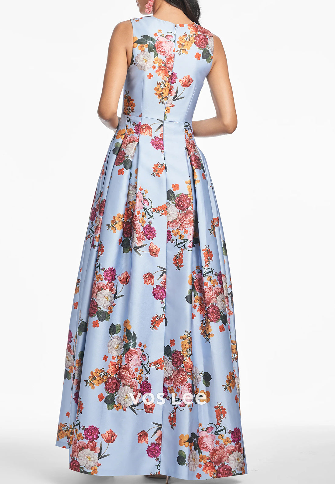 Classic & Timeless A-Line V Neck Pleated Wedding Guest Dresses with High Split