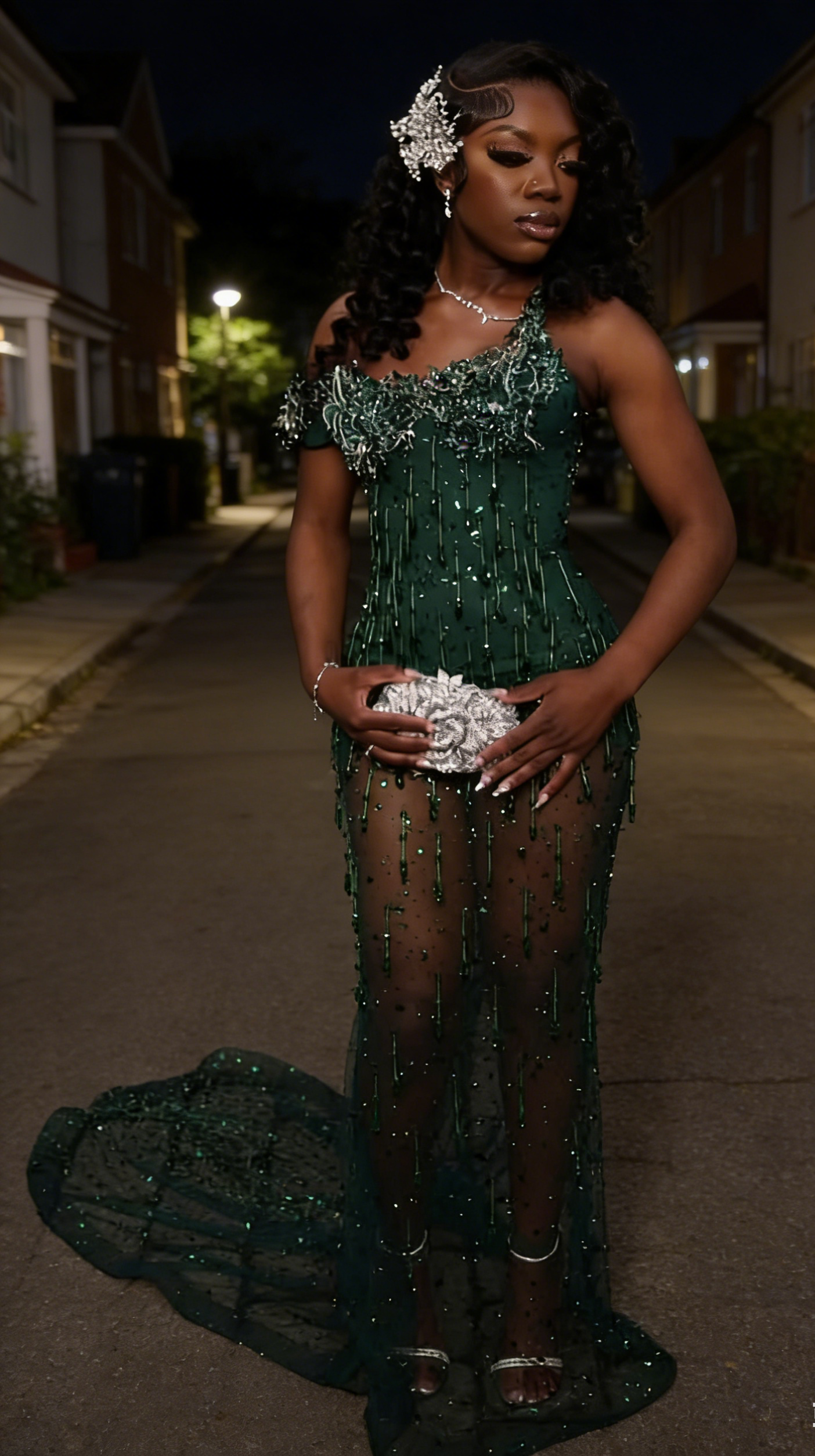 Sexy Dark Green Prom Dresses, Sheath Long Evening Dress Birthday Dress