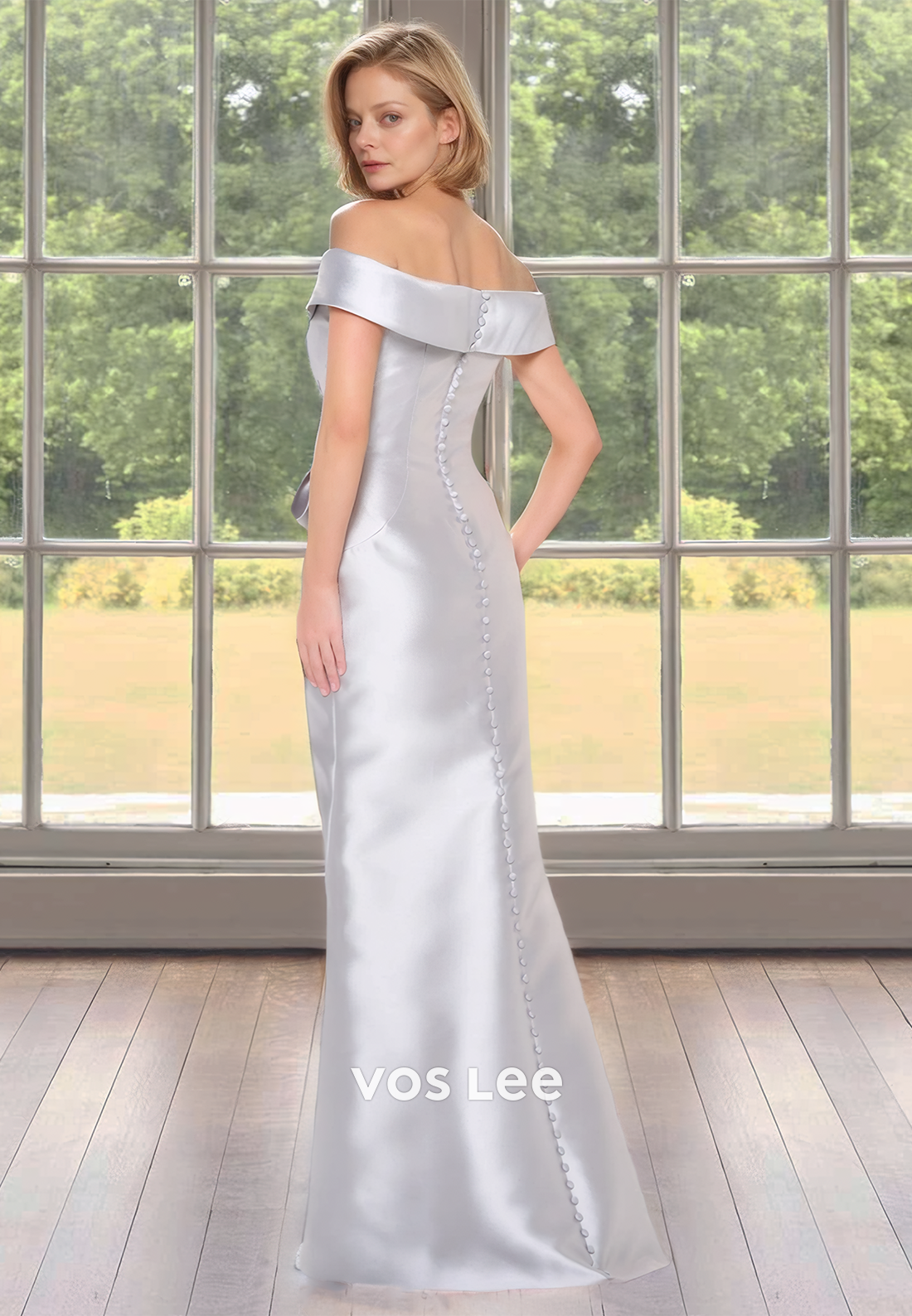 Gorgeous Sweetheart Satin Appliqued Off-Shoulder Mother of the Bride Dress Floor Length Zipper Back Cocktail Dress