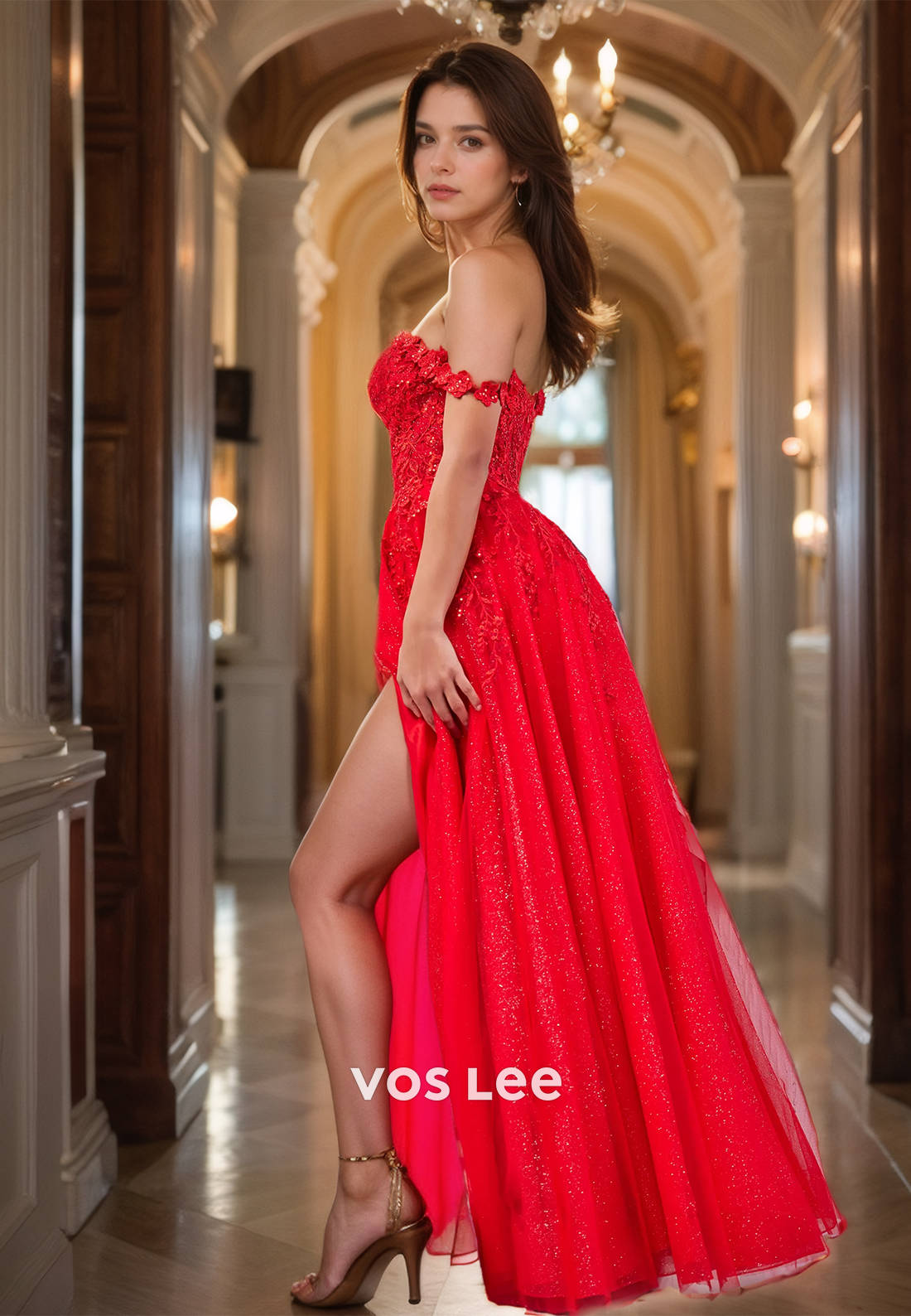 Graceful Off Shoulder Lace Appliques Sweetheart Sleeveless Floor Length Tulle Prom Formal Dress