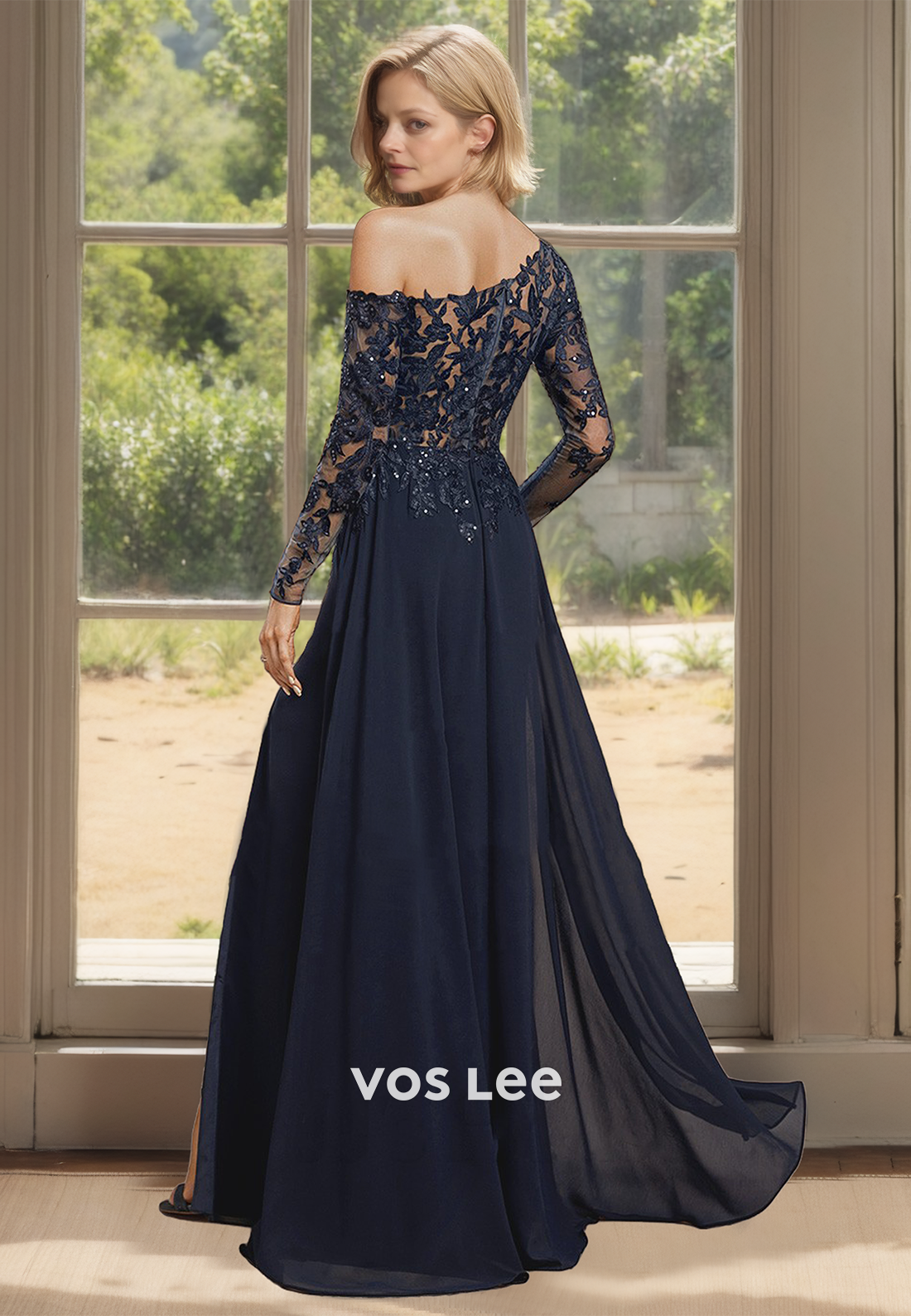 Gorgeous Sheath One Shoulder High Split Sequins Mother of the Formal Dress
