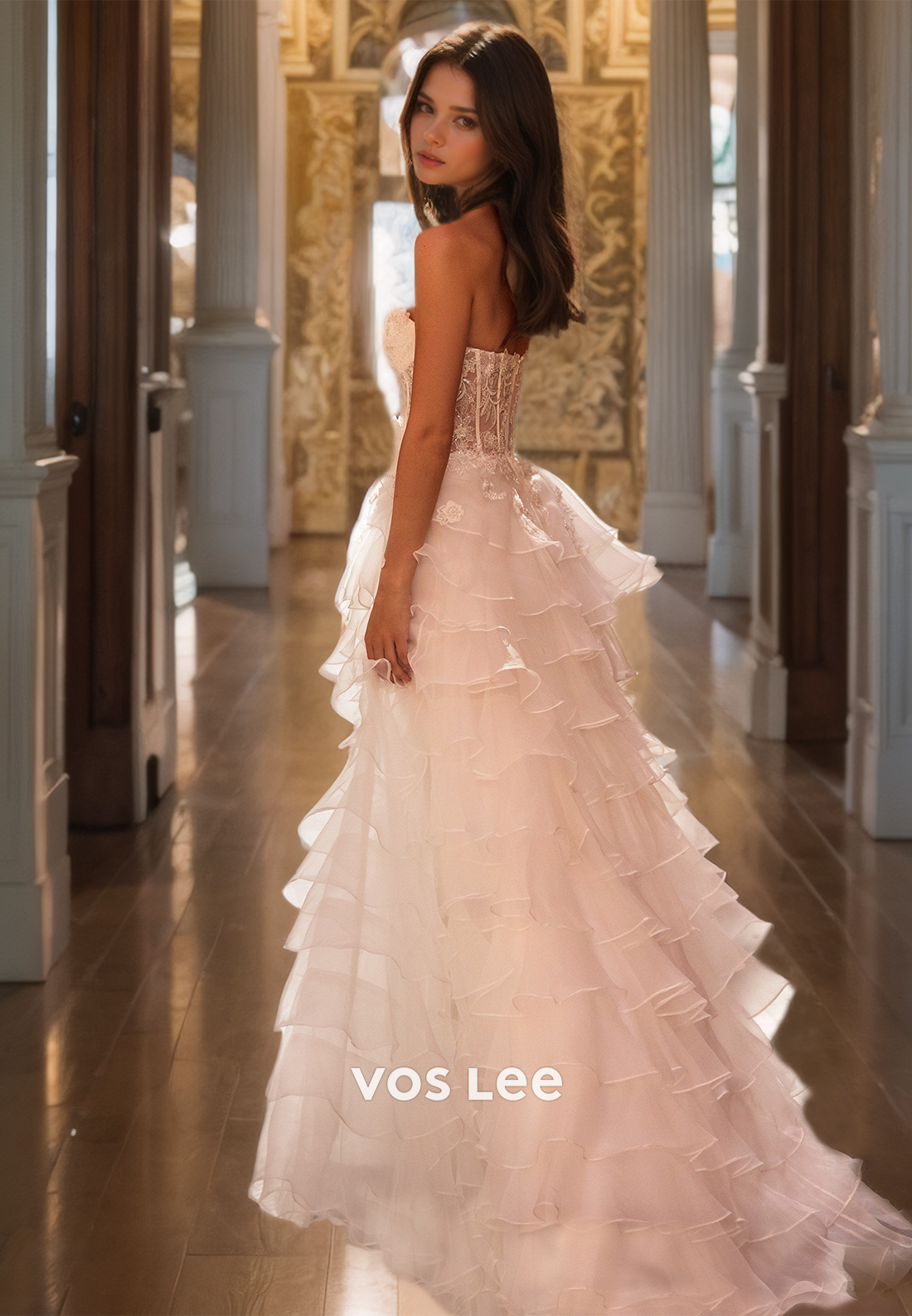 Gorgeous A-Line Sweetheart High Split Beaded Back Zipper Tulle Prom Pageant Dress
