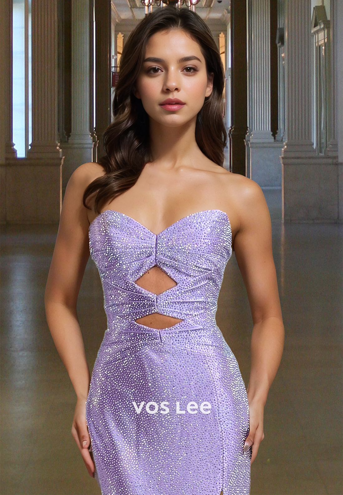 Sparkly Mermaid Sweetheart Lace Up Beaded Sweep Train Prom Pageant Dress Glitter