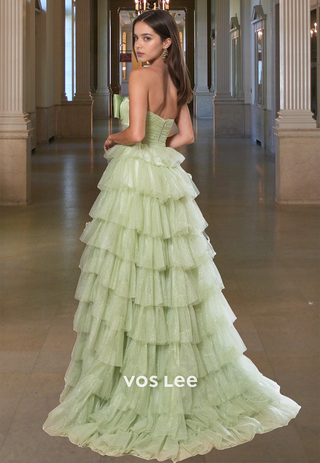 Long Tulle Prom Dress Ruched A-Line Off-Shoulder with Slit Quinceanera Ball Gown