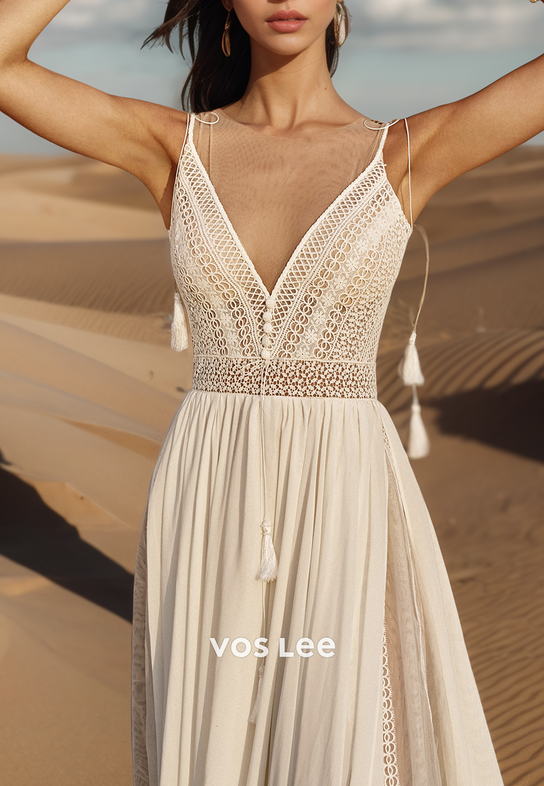 Elegant & Luxurious A-Line Halter Ruched Wedding Dresses with Sweep Train