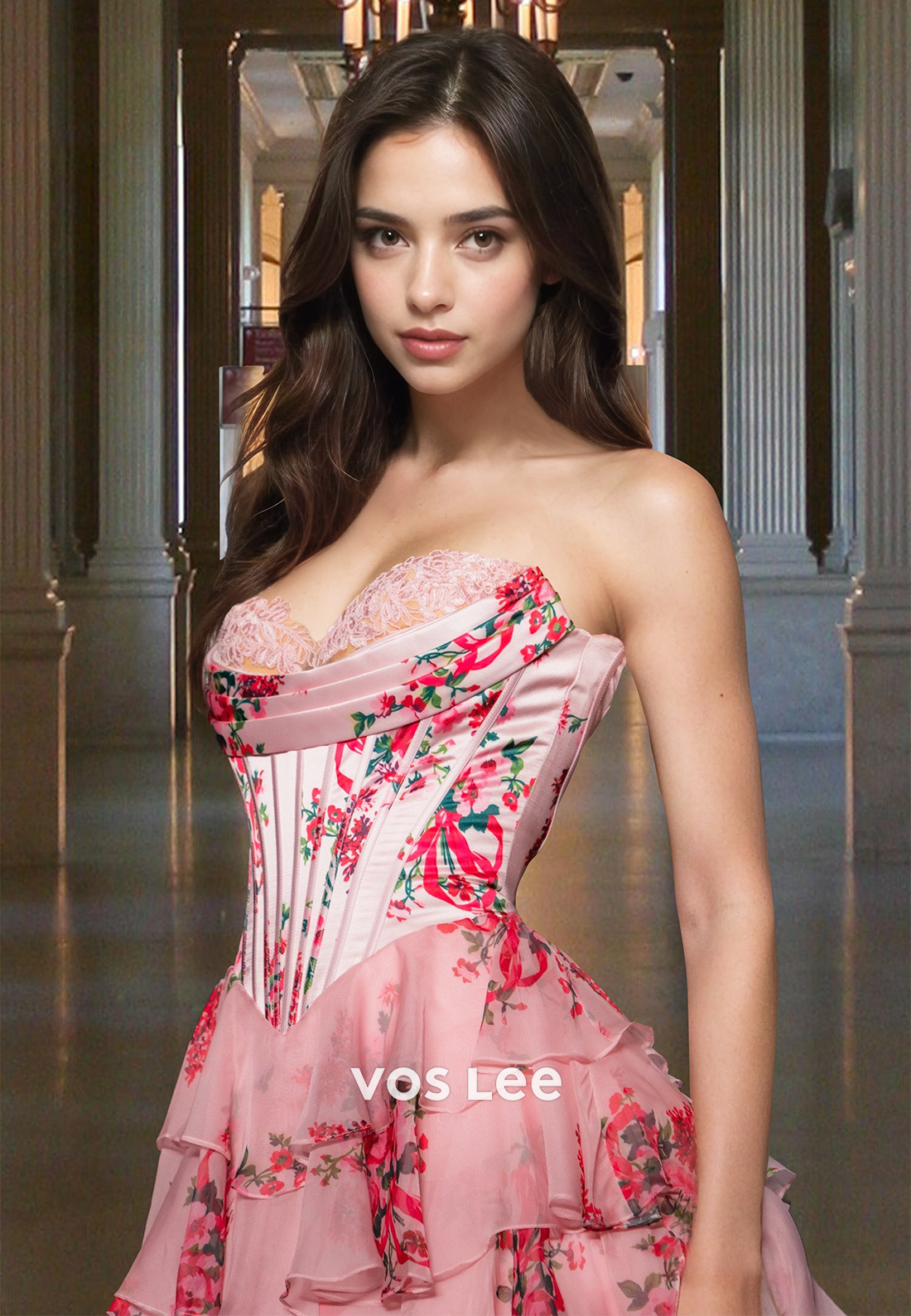 Vintage Sweetheart A-Line Sleeveless High Split Lace Appliques Sweep Train Prom Formal Dress