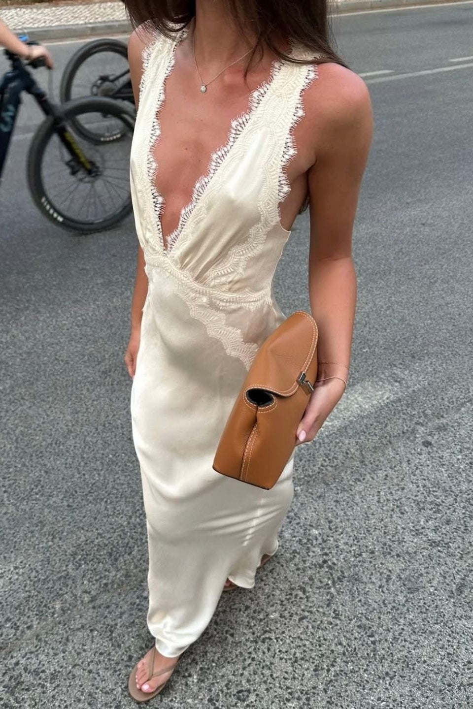 ivory party dress Braid Bardot A Line Dress Ivory