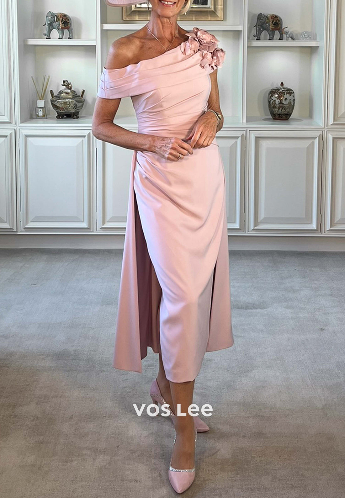 One Shoulder Floral Embellished Mermaid Mother of Bride Dresses