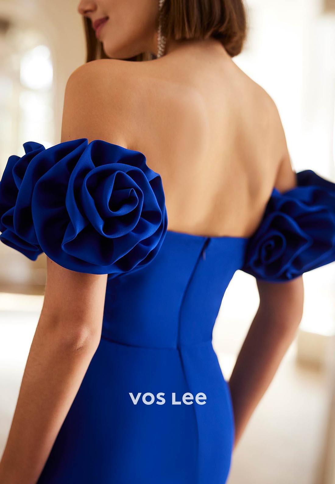 Short Sleeve Sweetheart Pleated Sheath Floor-Length Mother of Bride Dresses with Slit