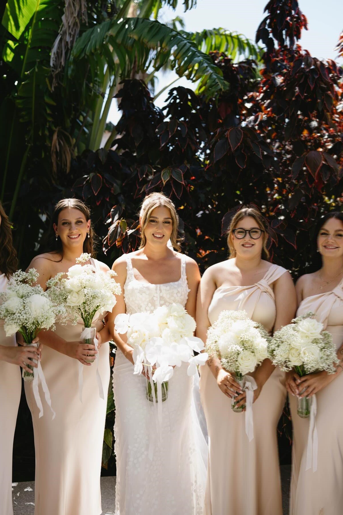 One Shoulder Rose Sheath Bridesmaid Dress