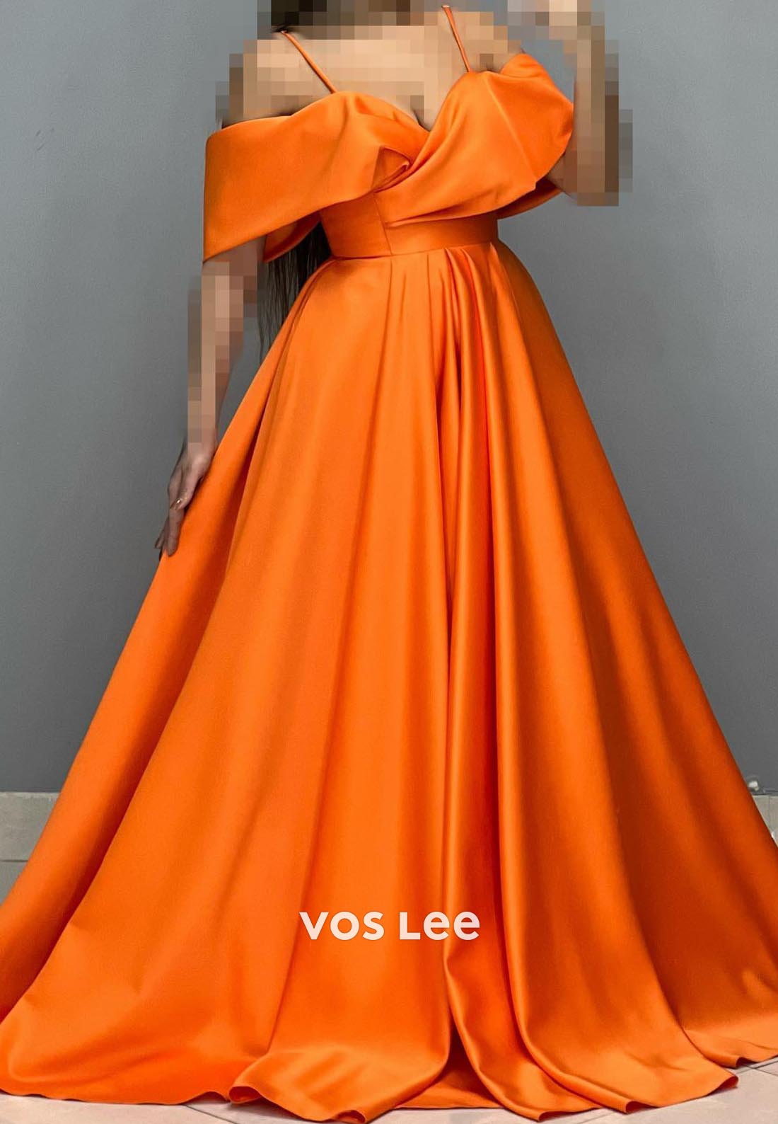 A-Line Criss-Cross Straps Spaghetti Straps Draped Couture Formal Dresses