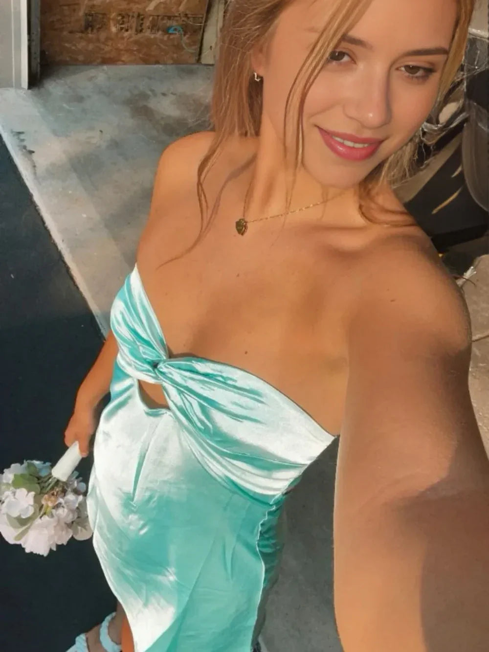 Stylish A Line Sweetheart Light Green Satin Short Homecoming Dress