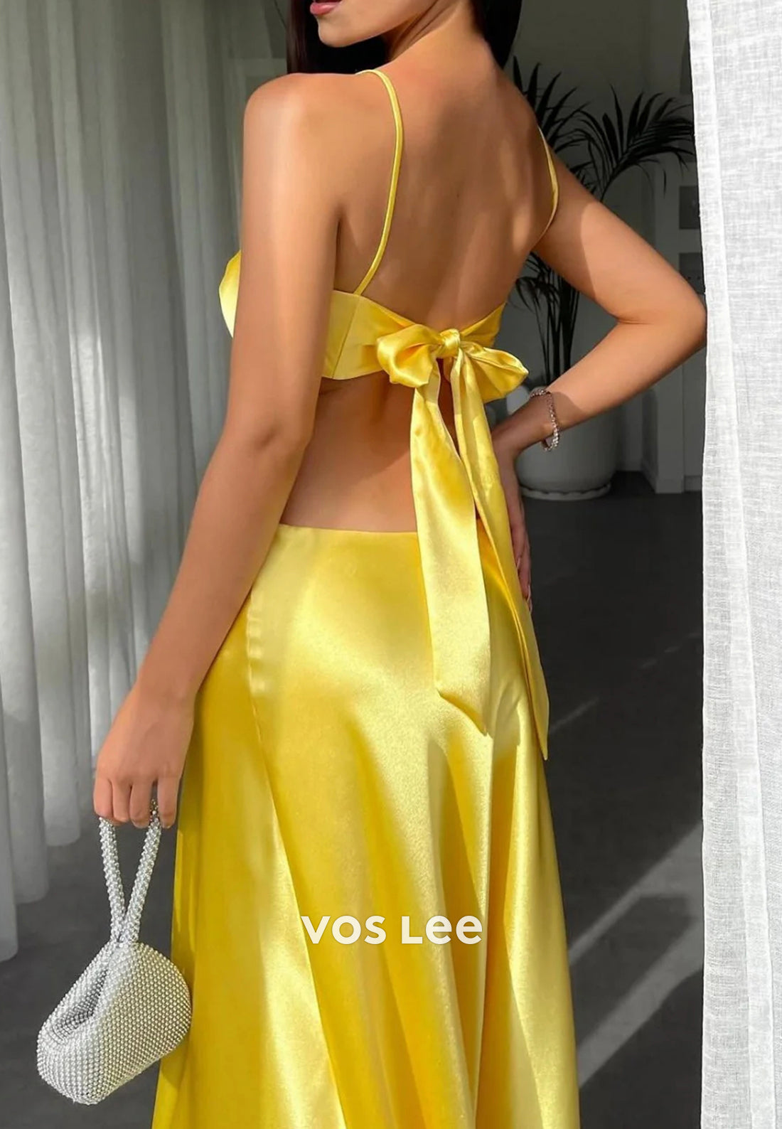 Sexy & Hot Sweetheart Spaghetti Straps Sheath Prom Dresses with Sweep Train