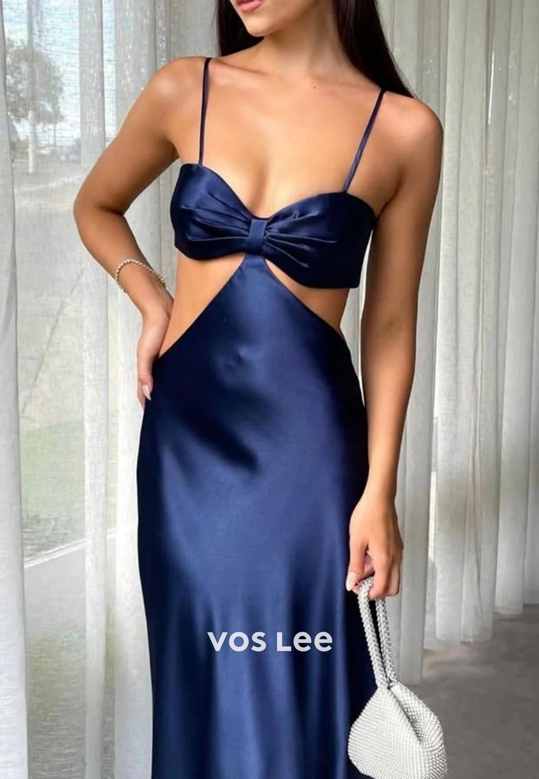 Sexy & Hot Sweetheart Spaghetti Straps Sheath Prom Dresses with Sweep Train