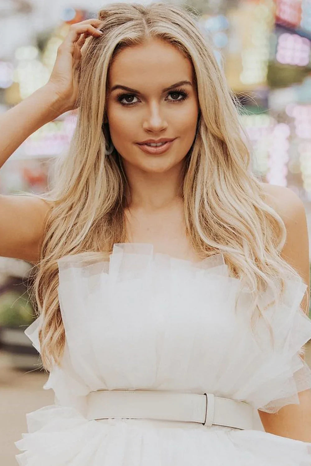 Hot Selling A Line Strapless Short Tulle Homecoming Dress