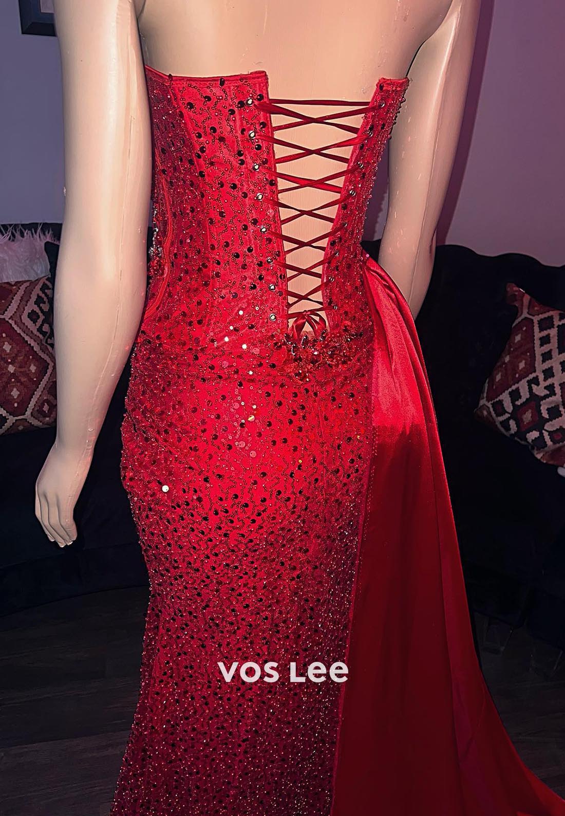 Chic & Modern Sweetheart Pleats Mermaid Prom Dresses with Court Train