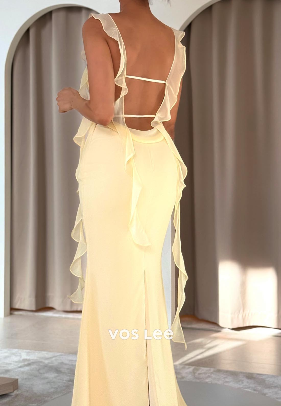 Elegant & Luxurious Sweetheart Ruched Spaghetti Straps Mermaid Prom Dresses Formal Dress