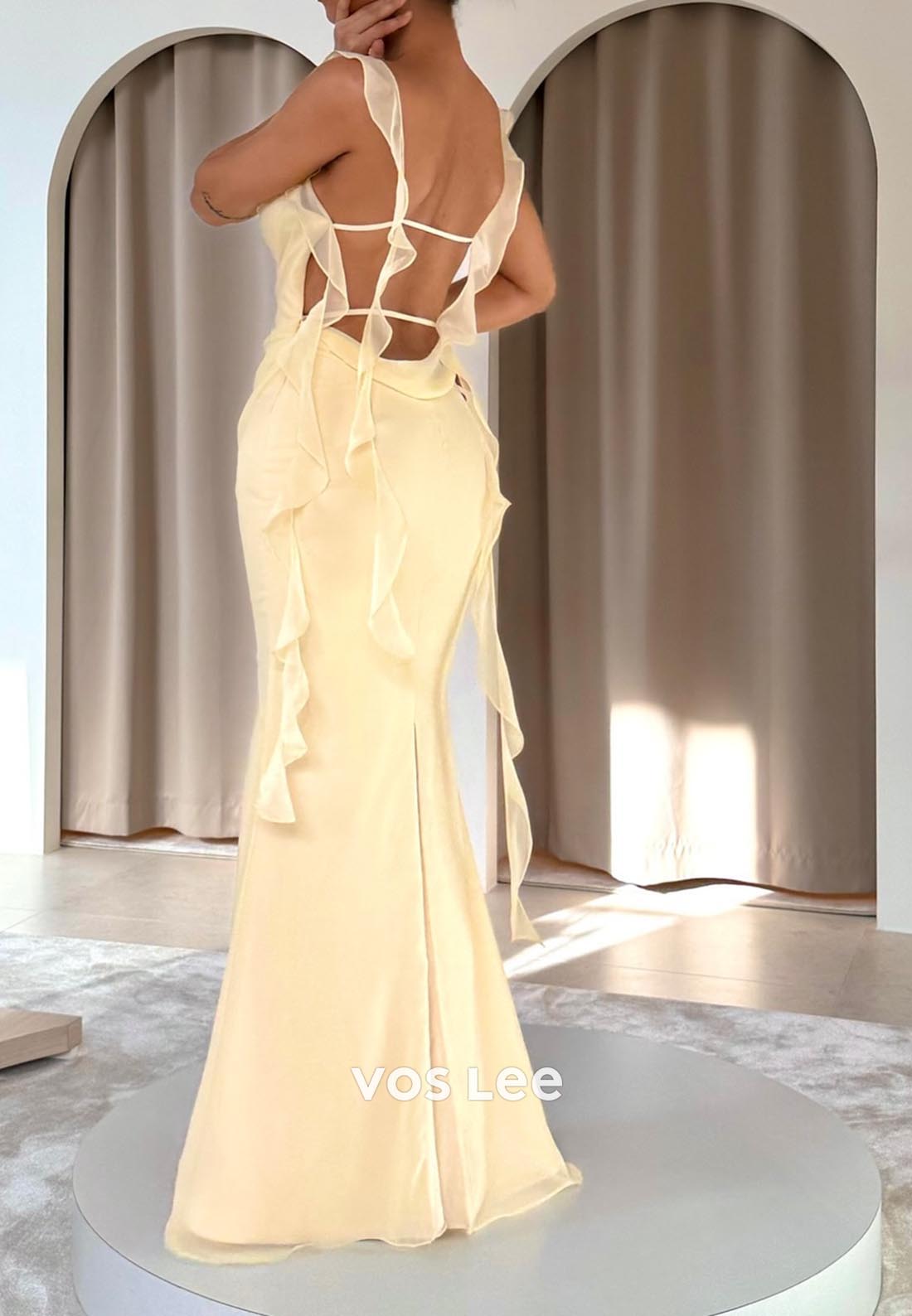 Elegant & Luxurious Sweetheart Ruched Spaghetti Straps Mermaid Prom Dresses Formal Dress