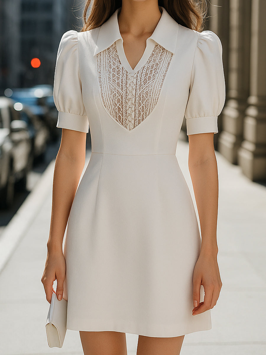 Elegant Ivory Mini Dress Wedding Guest Dresses