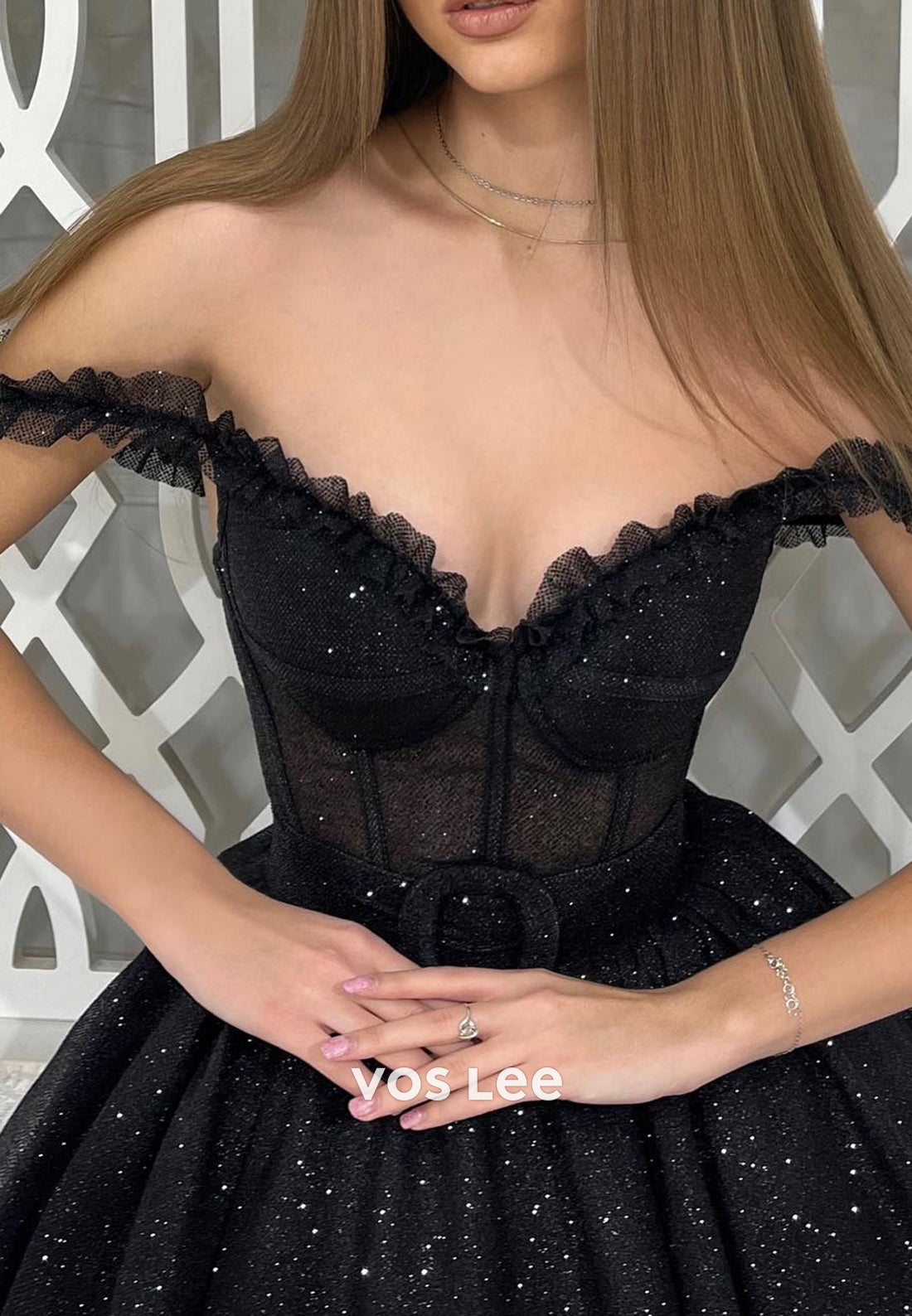 Sparkle & Shine A-Line Spaghetti Straps Sweetheart Ankle-Length Evening Dresses