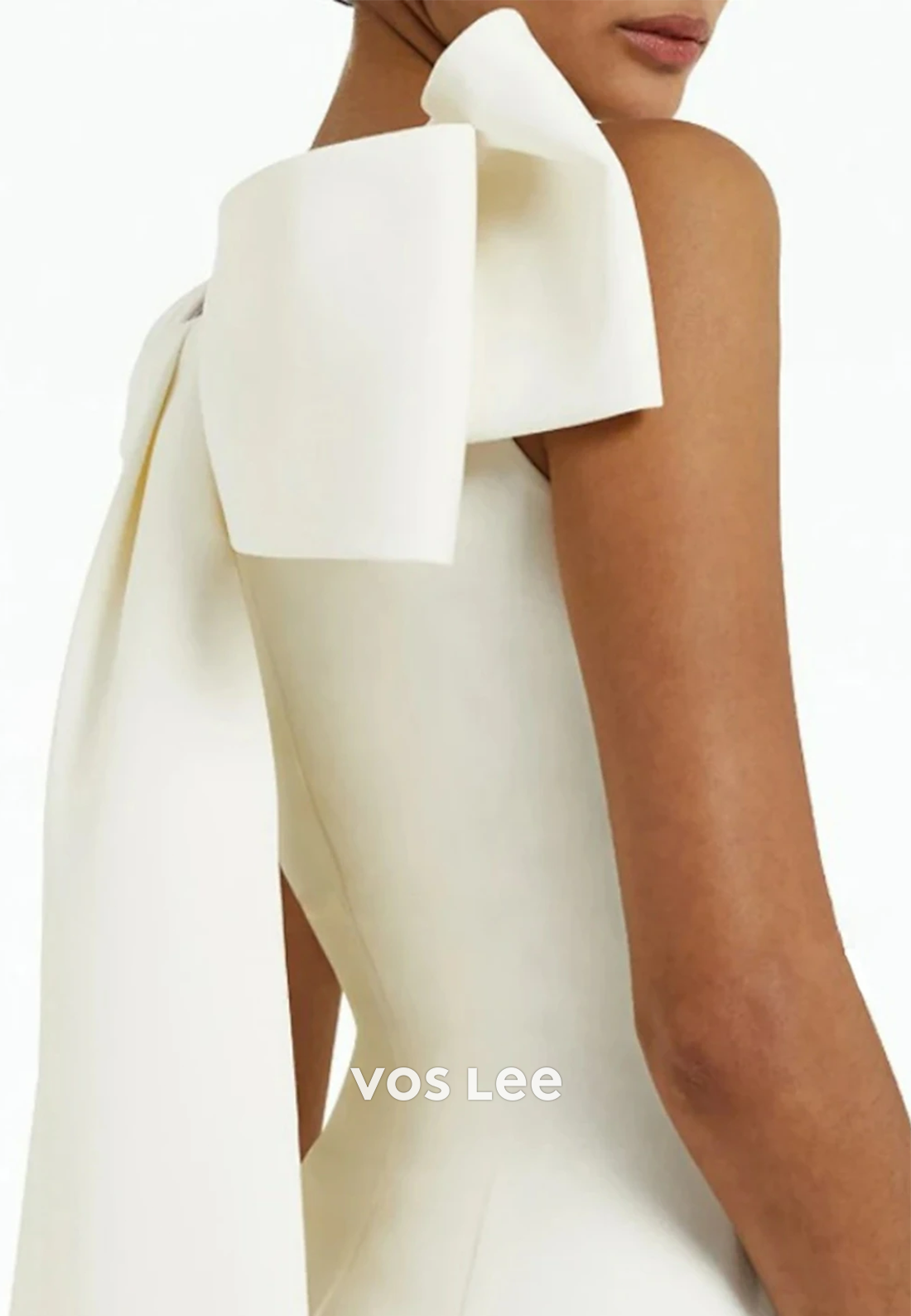 Couture & Ornate Sleeveless Bowknot Sleek Mermaid Evening Dress