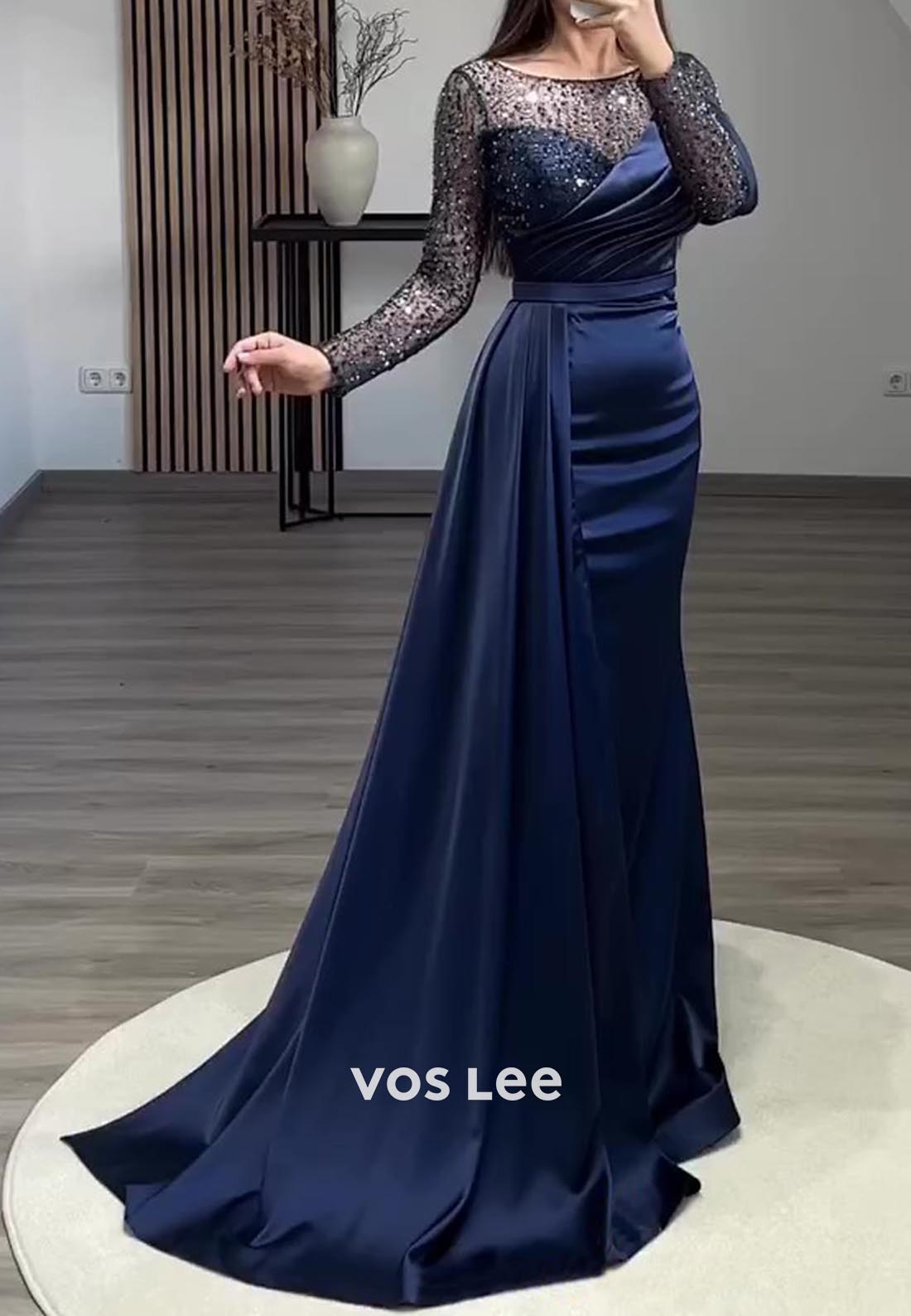 Chic & Modern Sweetheart Sequined Mother of Bride Evening Dress with Brush Train