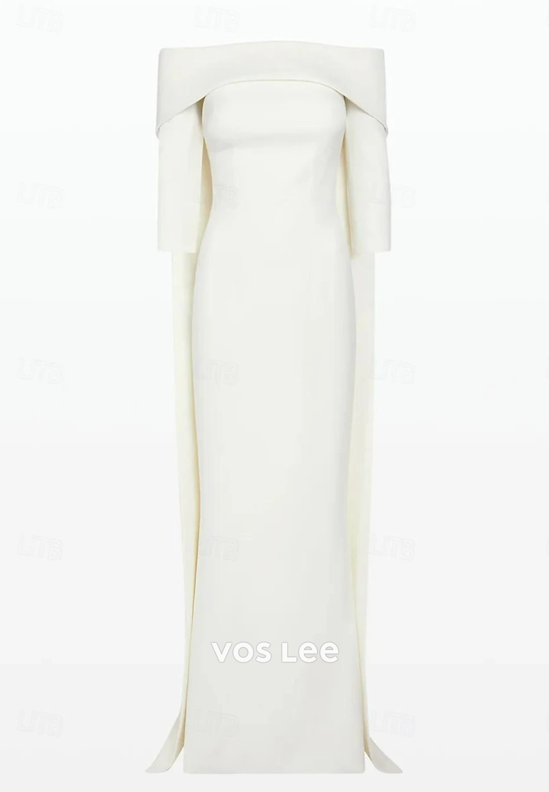 Couture & Ornate Long Sleeves Off-Shoulder Mermaid Evening Dress Formal Gowns
