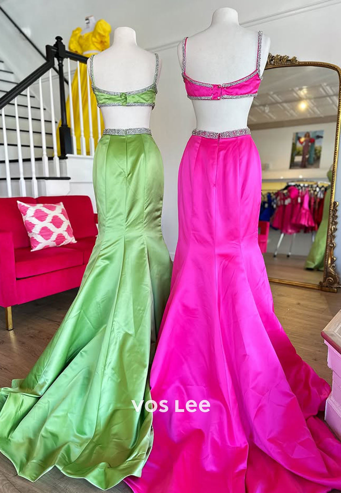 Sexy Mermaid Prom Dress Cut-Out Bow Long Party Gown