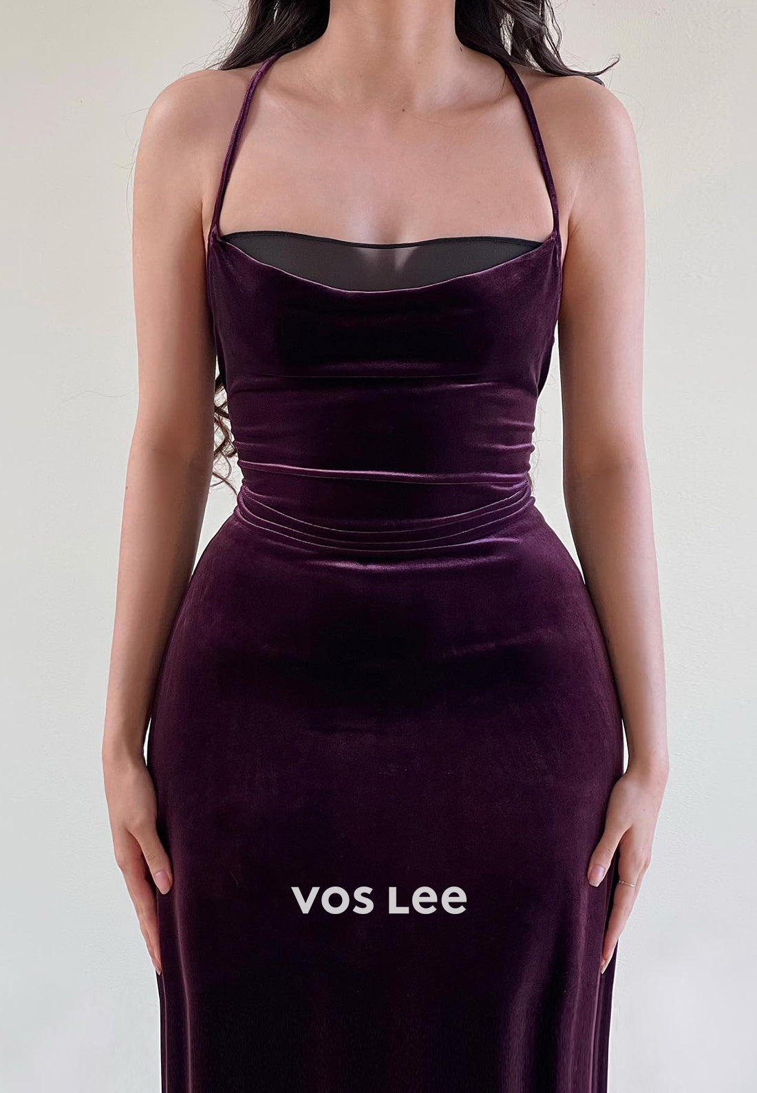 Simple & Casual Halter Pleated Ankle-Length Sheath Evening Dresses Formal Dresses