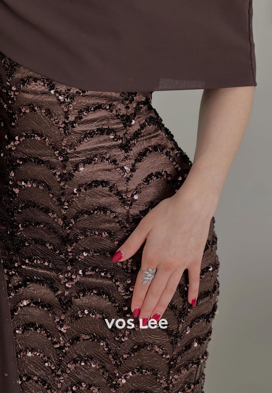 Chiffon Cape Beading Sequins Sheath Evening Dress Formal Dress