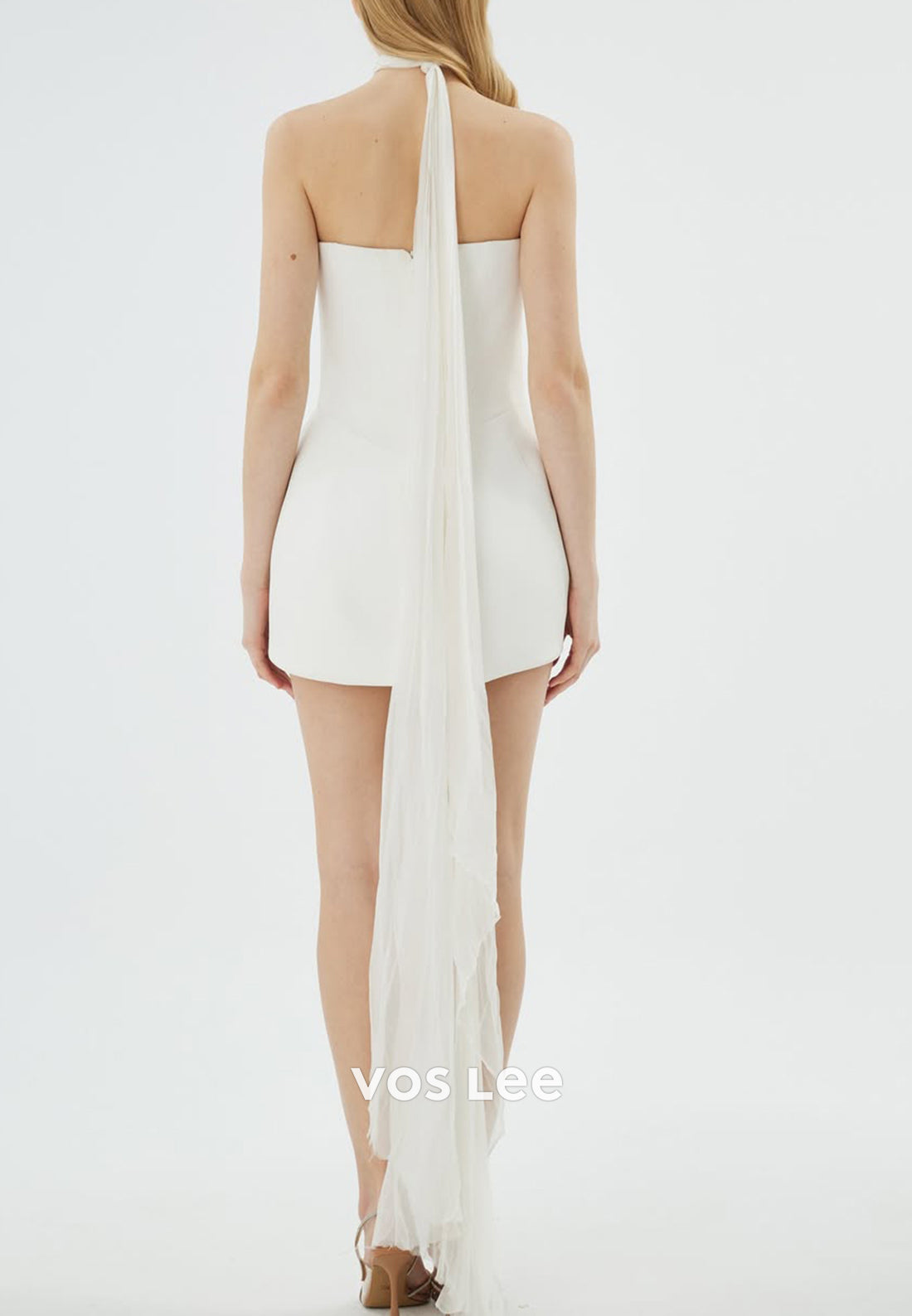 Short & Mini A-Line Strapless Pleated Simple Wedding Guest Dresses