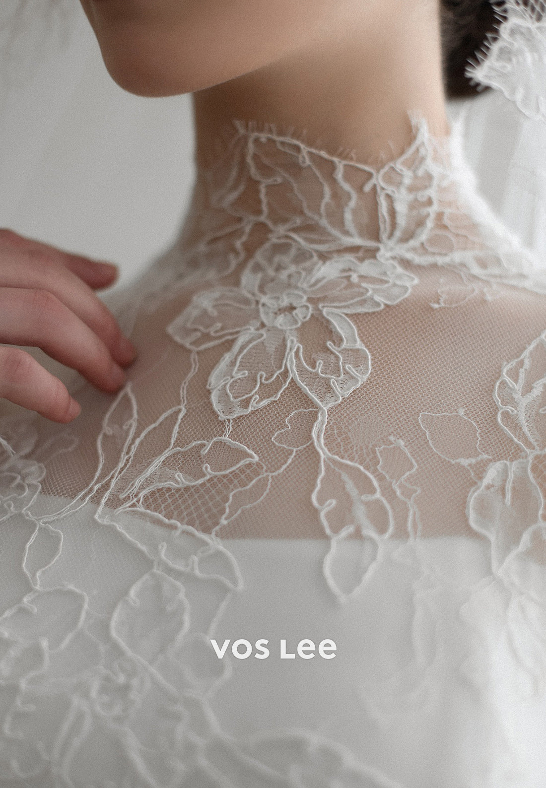 Illusion Neck Appliques Lace Ball Gown Wedding Dresses with Chapel Train