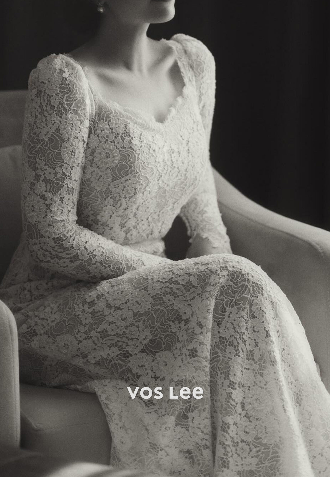 Fully Appliques Lace Long Sleeve Sweetheart Trumpet Wedding Dresses