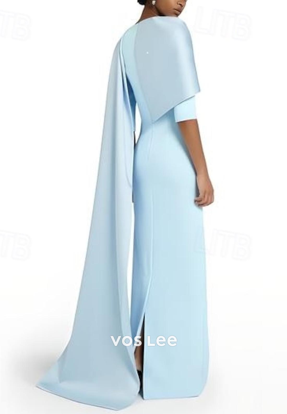 Gorgeous & Charming 3/4 Sleeves Mermaid Evening Dress Formal Gowns