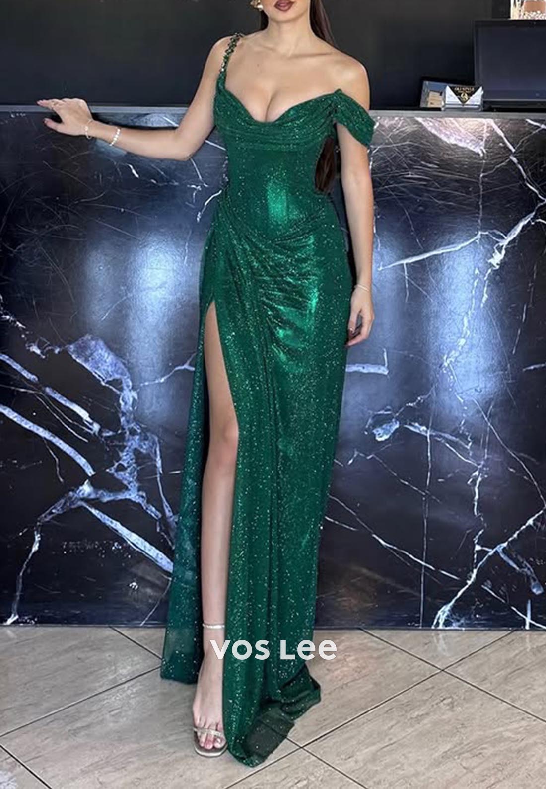 Fashion One Shoulder High Tiered Mermaid Evening Formal Dresses