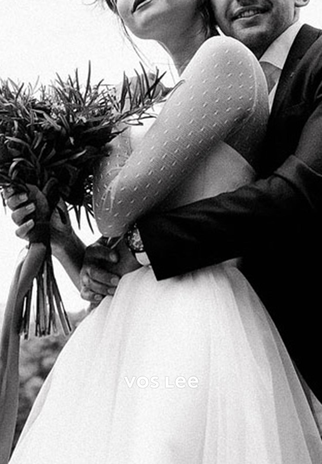 Classic A-Line Long Sleeve Illusion Neck Wedding Dresses