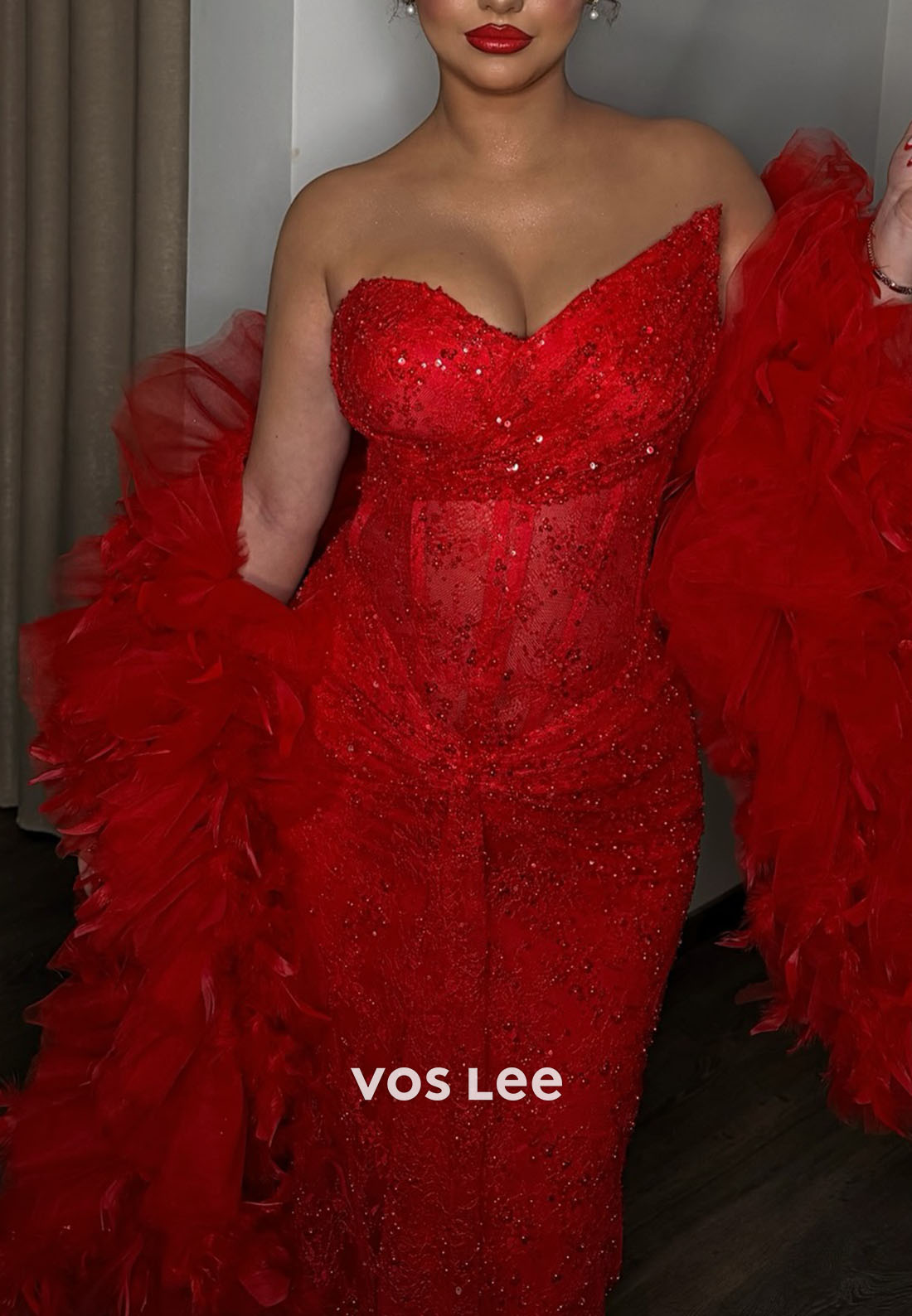 Sexy Sweetheart Fully Diamonds Mermaid Evening Dress Long Prom Dress With Crystals