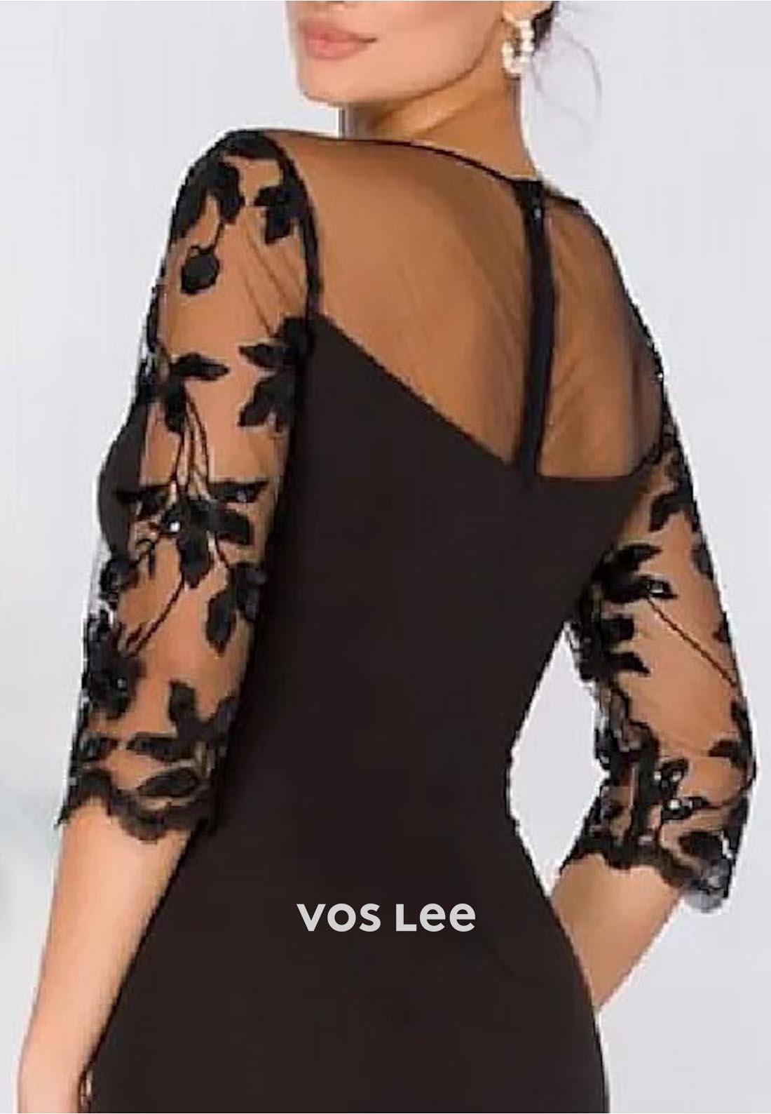 A-Line Asymmetrical Pleated Lace Floral Embellished Evening Dress