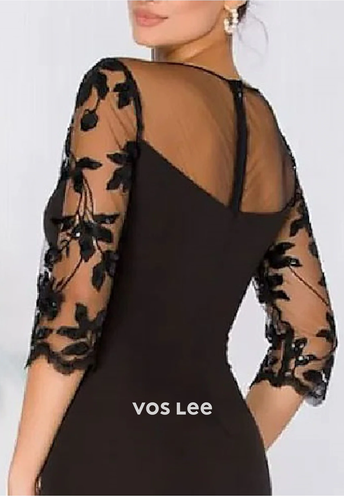 A-Line Asymmetrical Pleated Lace Floral Embellished Evening Dress