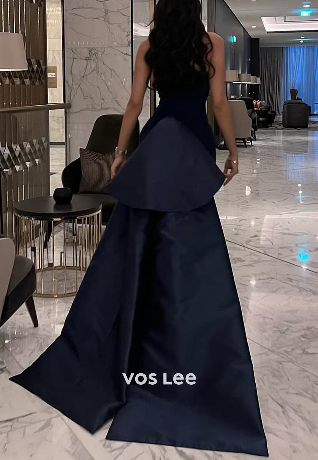 Sexy & Hot Tube Top Rhinestone Mermaid Evening Dresses with Sweep Train