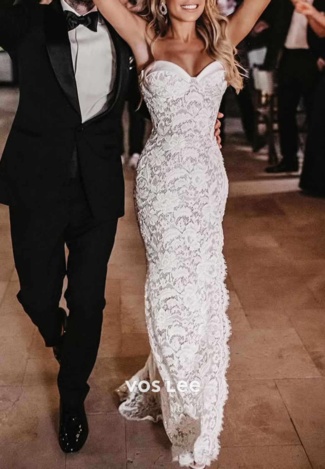 Sexy & Hot Strapless Sweetheart Appliques Lace Floor-Length Mermaid Wedding Dresses