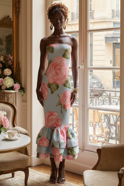 Elegant Midi Pas Badan Model Cocktail Dress