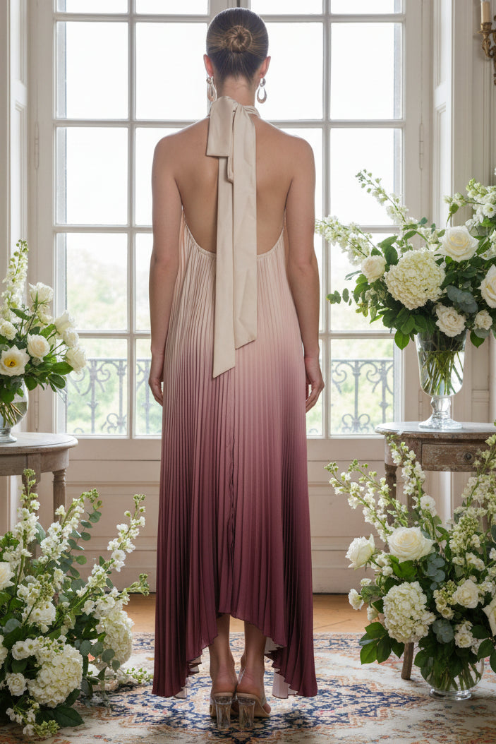 Mermaid Asymmetric Cape Sleeve Floral Sequin Cocktail Gown