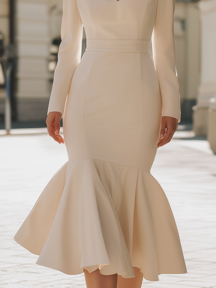 Elegance V-Neck Mermaid Dress