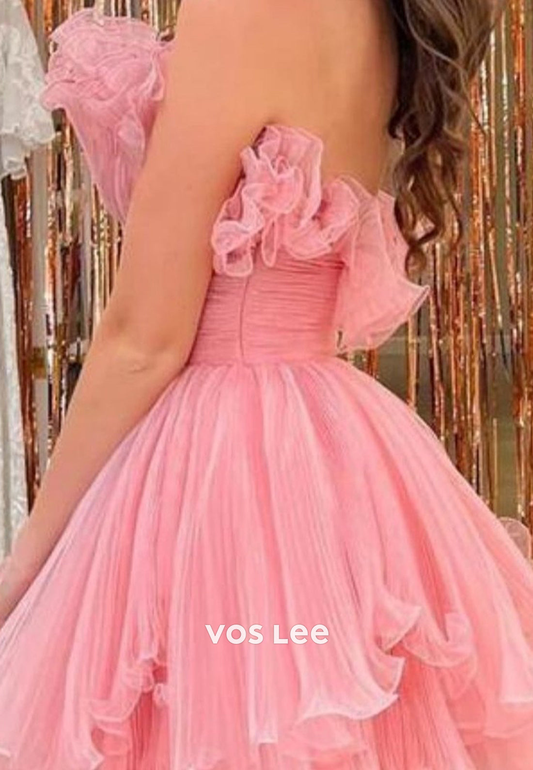 Couture & Classic A-Line Strapless Tulle Pleated Homecoming Dresses