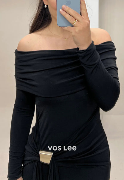 Classic & Timeless Long Sleeve Off the Shoulder Floor-Length Mermaid Evening Dresses