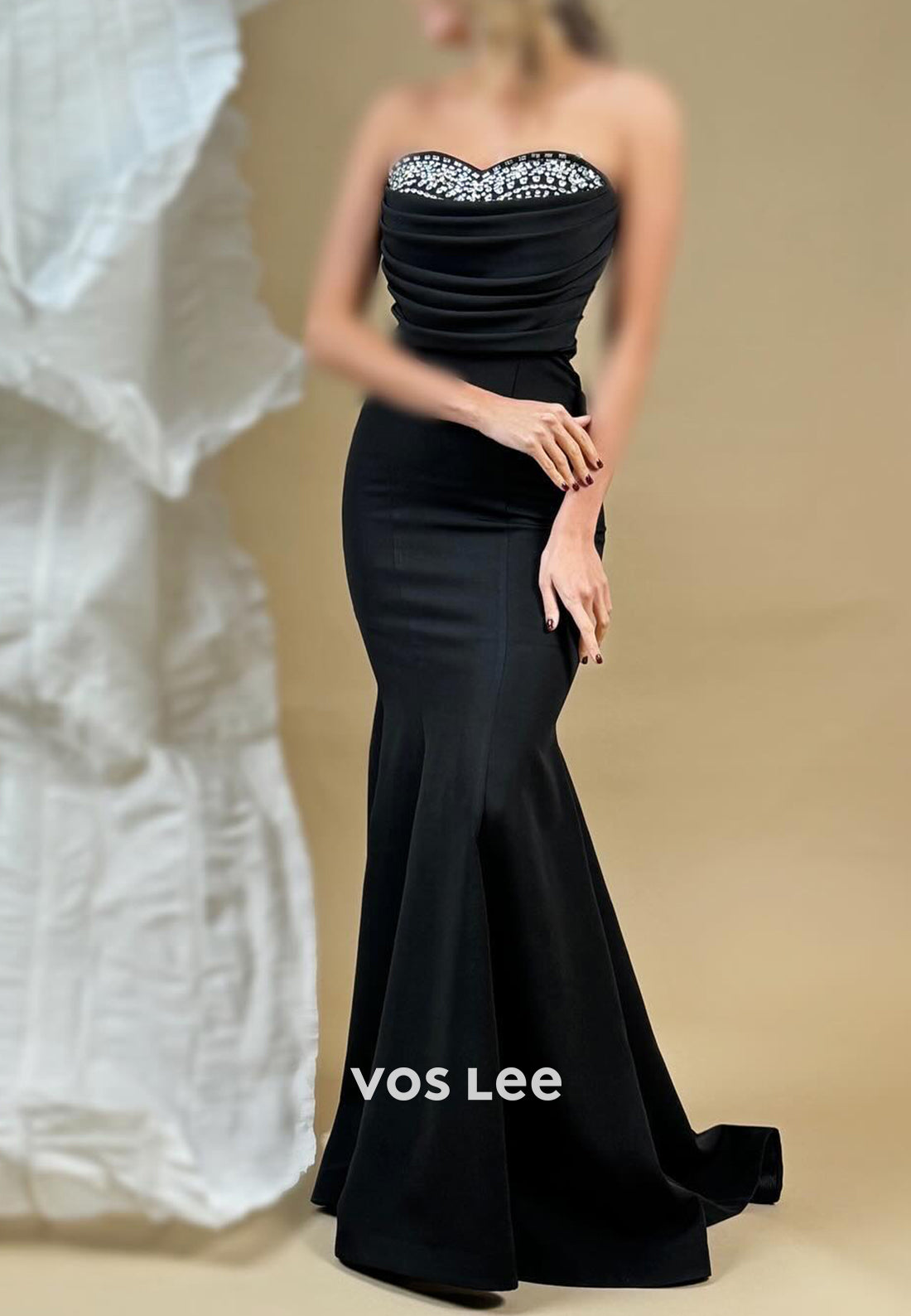 Sparkle & Shine Sweetheart Rhinestone Trumpet/Mermaid Prom Dresses with Sweep Train