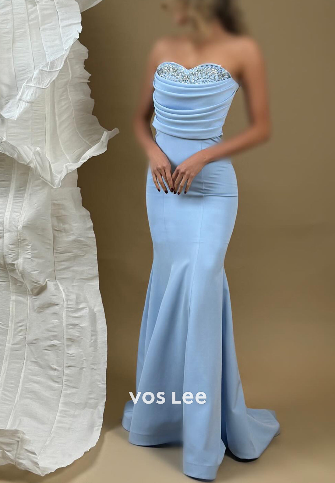 Sparkle & Shine Sweetheart Rhinestone Trumpet/Mermaid Prom Dresses with Sweep Train