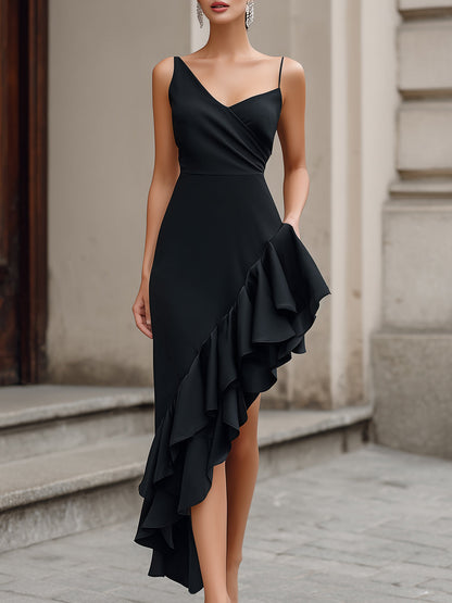 asymmetrical seam midi slip dress MANGO Seam Detail Slip Midi Dress